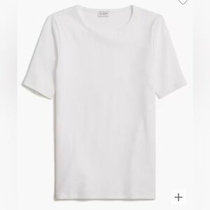 J.CREW Factory NWT White Cotton Short Sleeve Crew Tee Shirt